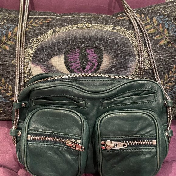 Special Ed Alexander Wang soft lambskin leather purse bag in RARE English Green - Picture 1 of 8